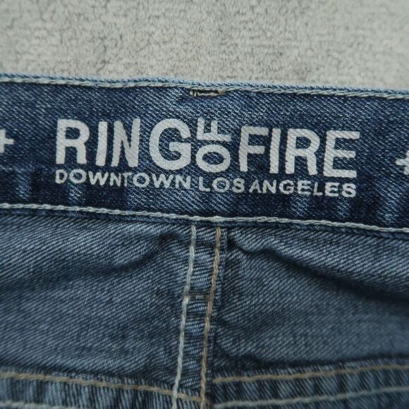Ring of Fire Jeans Men Fits 35x29 (Size 36x30) Blue Slim Straight Denim - Picture 7 of 16